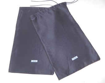 Lote de 2 bolsas para guardar el polvo/bolsas de dormir de satén azul marino vintage de PRADA Almacenamiento, manualidades