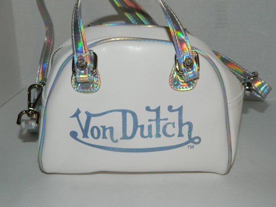 Vintage VON DUTCH Holographic Small Bowling Bag w… - image 3