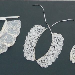 Lot of 3 Vintage Applique Lace Collars TOPPETTES by A. Brand