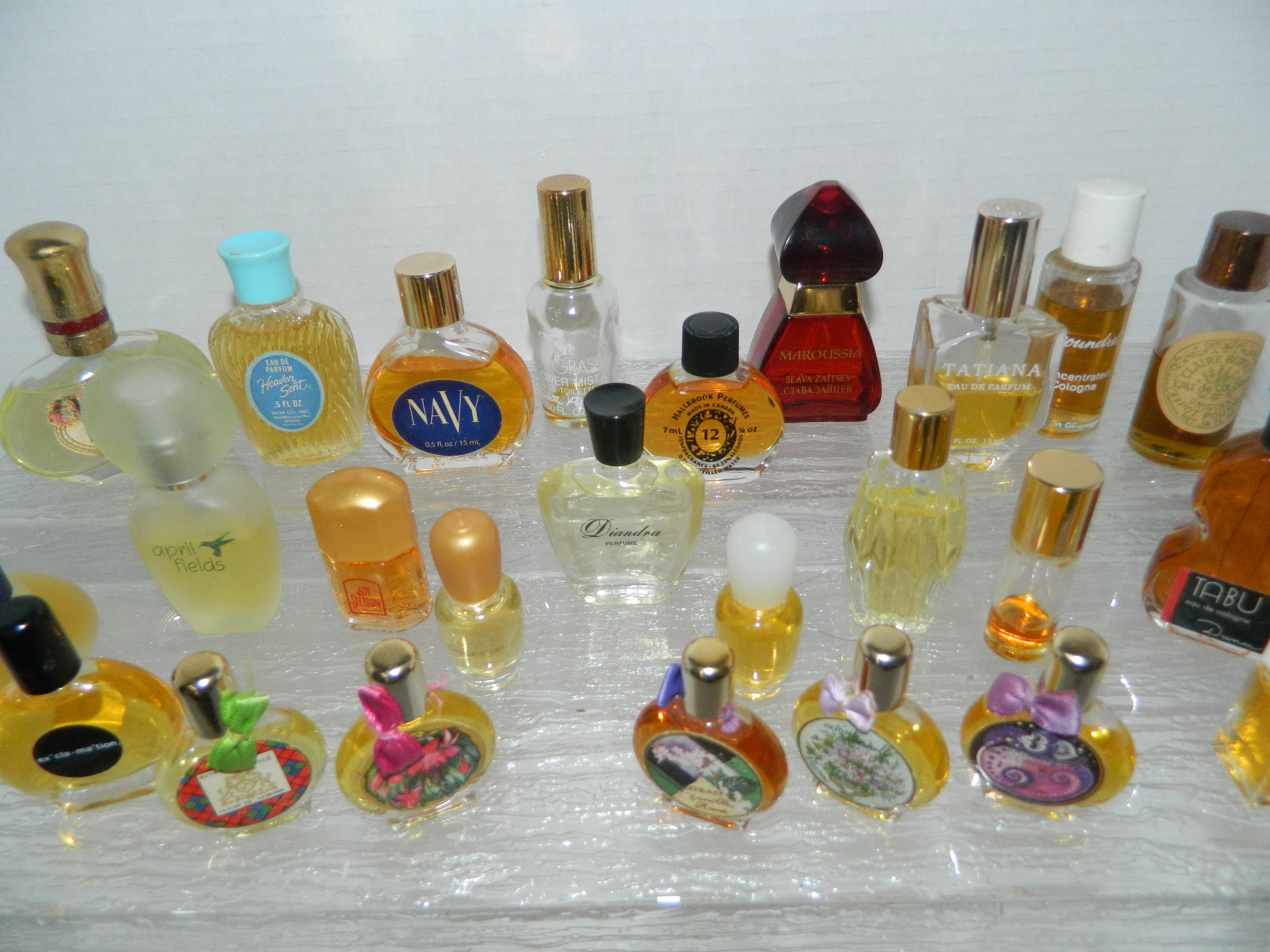 Vintage Lot of 25 Miniature Perfume Bottles Some Rare! L'effleur
