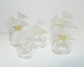Vintage CHLOE Karl Lagerfeld Empty Perfume Bottles: Calla Lily Stoppers,  Set of