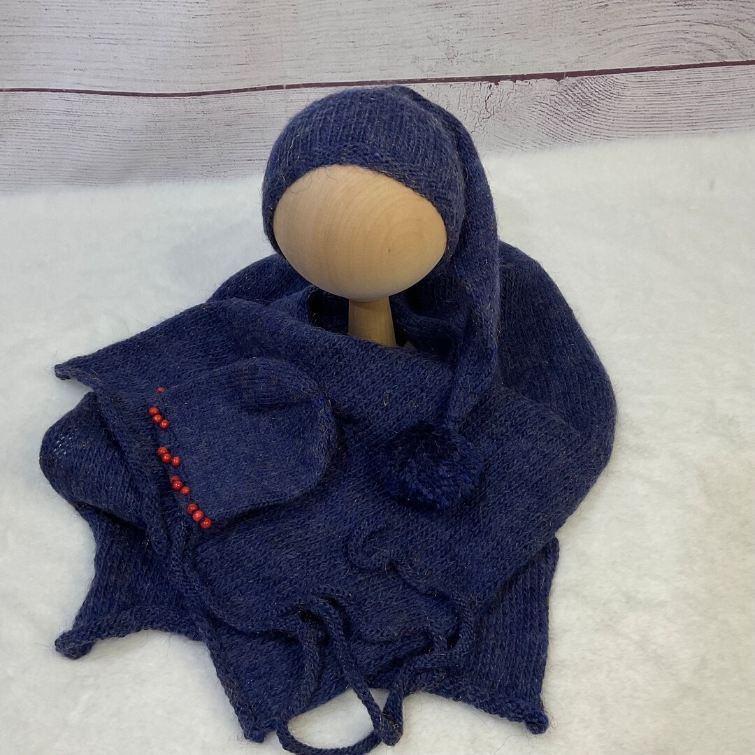5 Piece Set For New Born Baby With Cap Bib & Wrapping Blanket Best For Summer main image 1