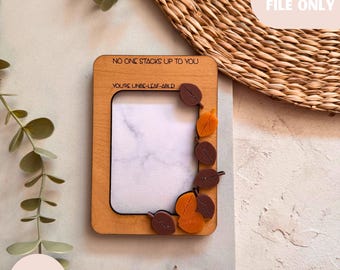 Mother’s Day Photo Frame SVG, Wallet Size Picture Frame, Fridge Magnet Laser Cut File, Glowforge Engrave & Cut Design, Modern Photo Frame