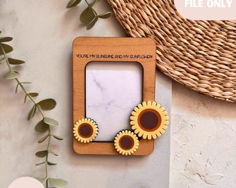 Mother’s Day Photo Frame SVG, Wallet Size Picture Frame, Fridge Magnet Laser Cut File, Glowforge score & Cut Design, Modern Photo Frame