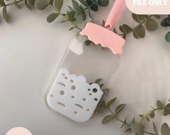 Sourdough starter ornament digital template svg for laser cutting, sourdough era ornament