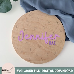 Butterfly svg, laser score pattern, single line laser ready digital file, butterflies and flowers spring name backer, floral pattern