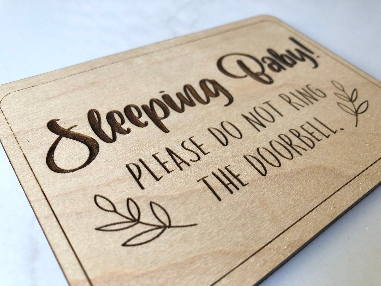 Baby Sleeping Do Not Ring Doorbell Sign. Laser Cut and Laser Etsy