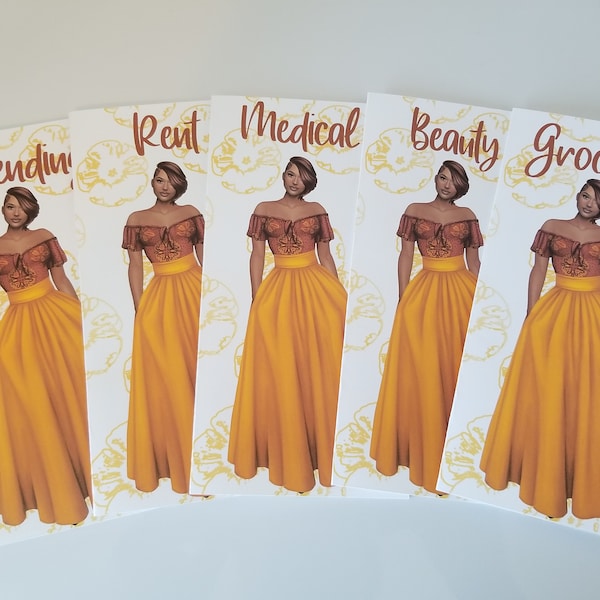 Cash Envelopes| Golden Goddess Set| Budgeting System| Dave Ramsey Inspired| Set of 5
