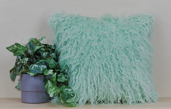 mint coloured cushions