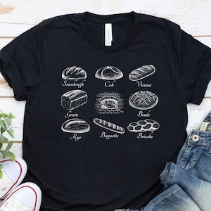 Bäcker-T-Shirt: Sauerteigbrot-Grafik-T-Shirt