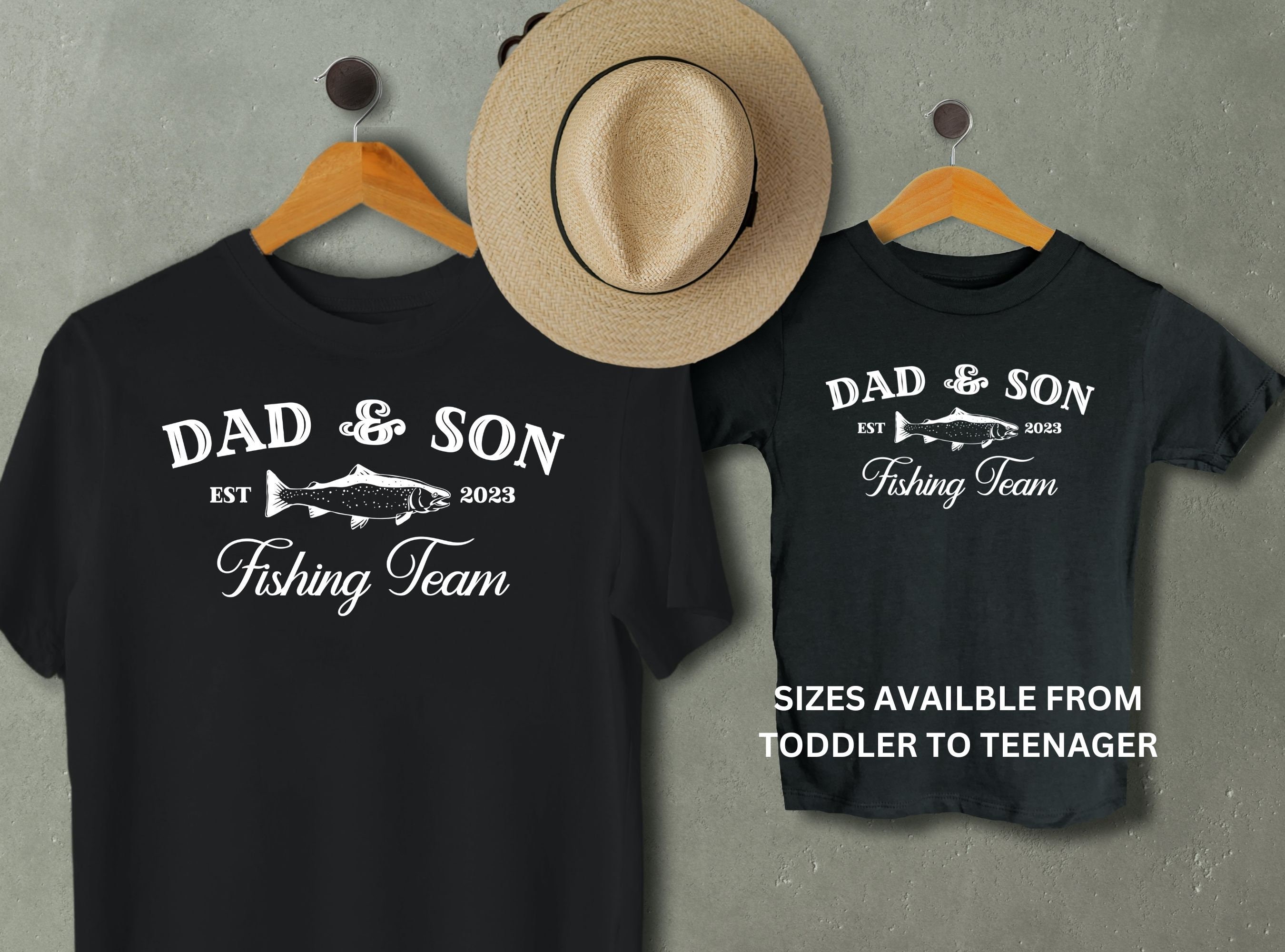 Father Son Matching Shirts Fishing 