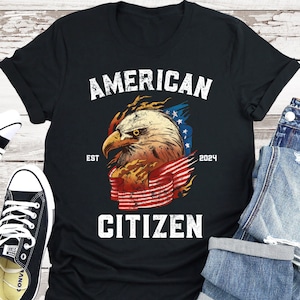 CADEAU DE CITOYENNETÉ AMÉRICAINE, cadeau carte verte, nouvelle chemise américaine, cadeau pour carte verte, t-shirt personnalisé