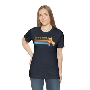 Retro Roller Skating T-shirt, 70s Style Graphic Tee image 4