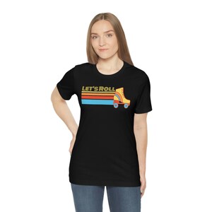 Retro Roller Skating T-shirt, 70s Style Graphic Tee image 2