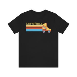Retro Roller Skating T-shirt, 70s Style Graphic Tee image 3
