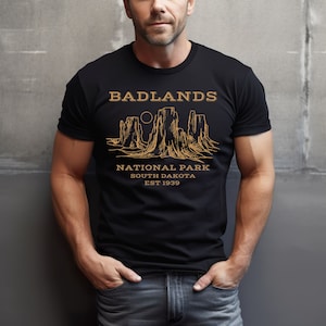 Badlands National Park T-Shirt, Badlands Shirt, National Park Shirts, South Dakota Tshirt, USA Places Shirts, US Travel Shirt, Retro Travel,