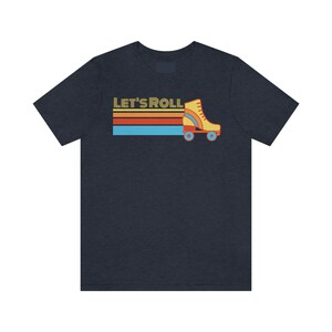 Retro Roller Skating T-shirt, 70s Style Graphic Tee image 5
