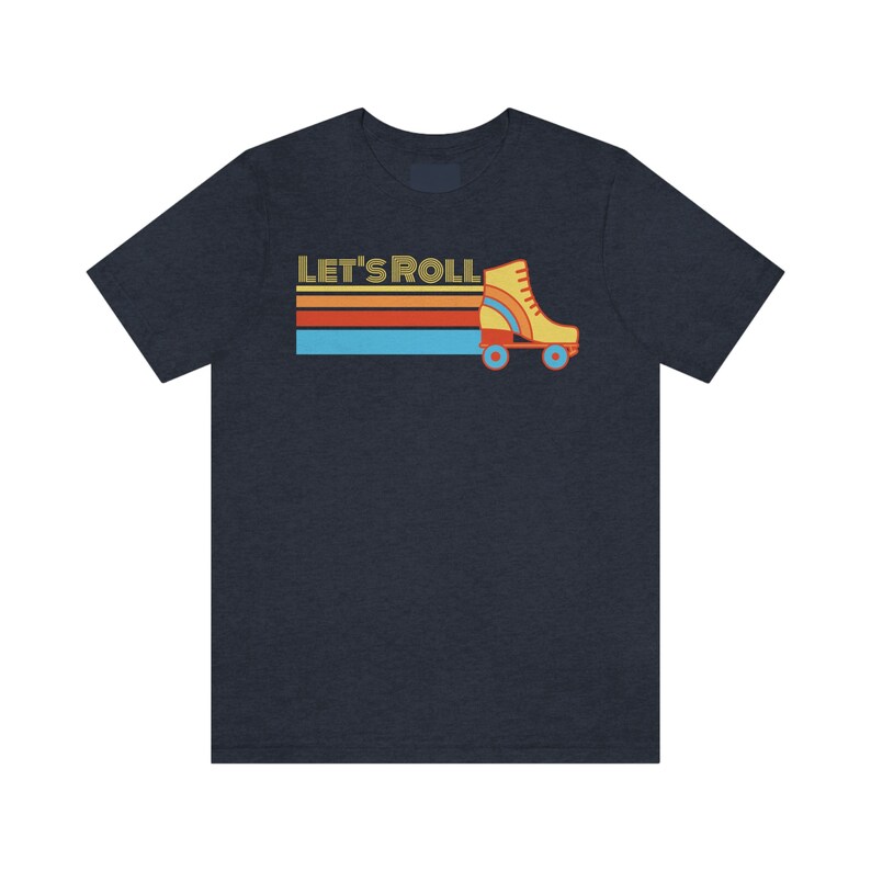 Retro Roller Skating T-shirt, 70s Style Graphic Tee image 5