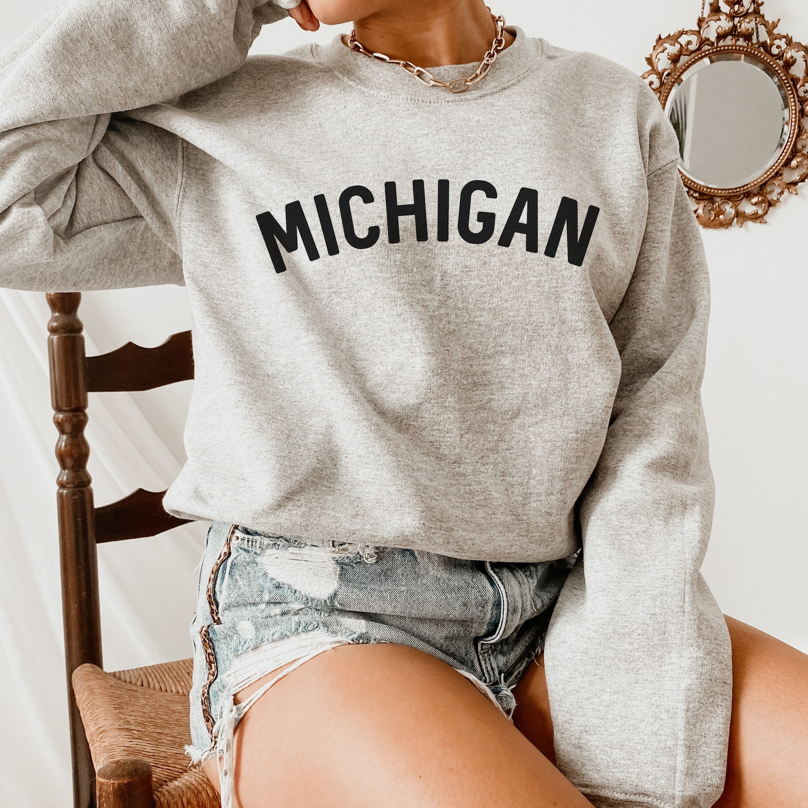Michigan Home Sweatshirt Michigan Sweatshirt Michigan Etsy