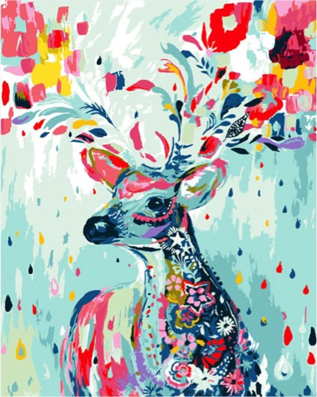 Paint by Numbers DEER 40x50 DIY Painting Kit Same Day Etsy Australia