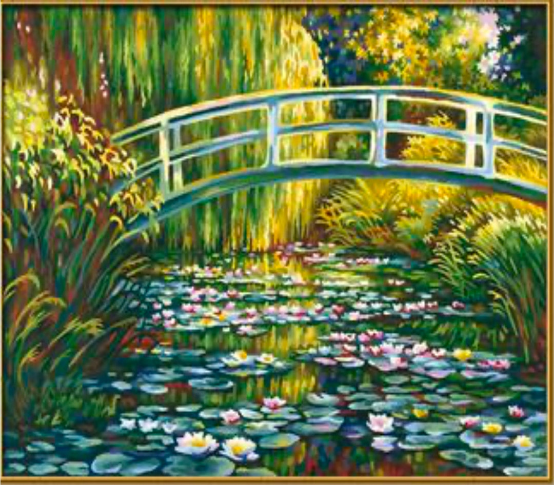 Monet Bridge Over Lilies Paint by Numbers Kit (40x50cm) - Etsy