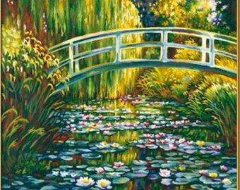 Monet Bridge Over Lilies Paint By Numbers Kit (40x50cm)