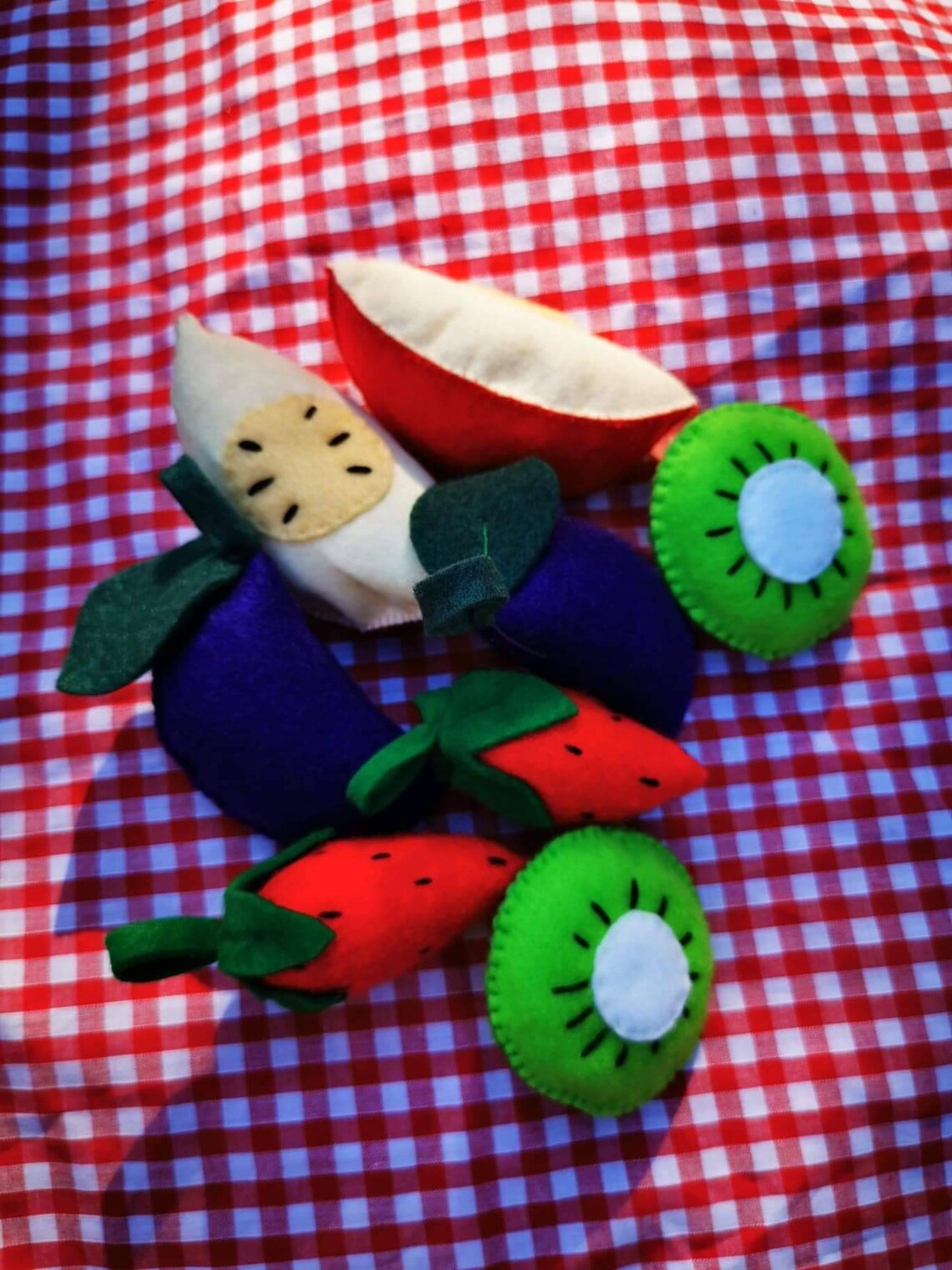 Felt play food Felt fruit basket pretend play handmade gift Etsy