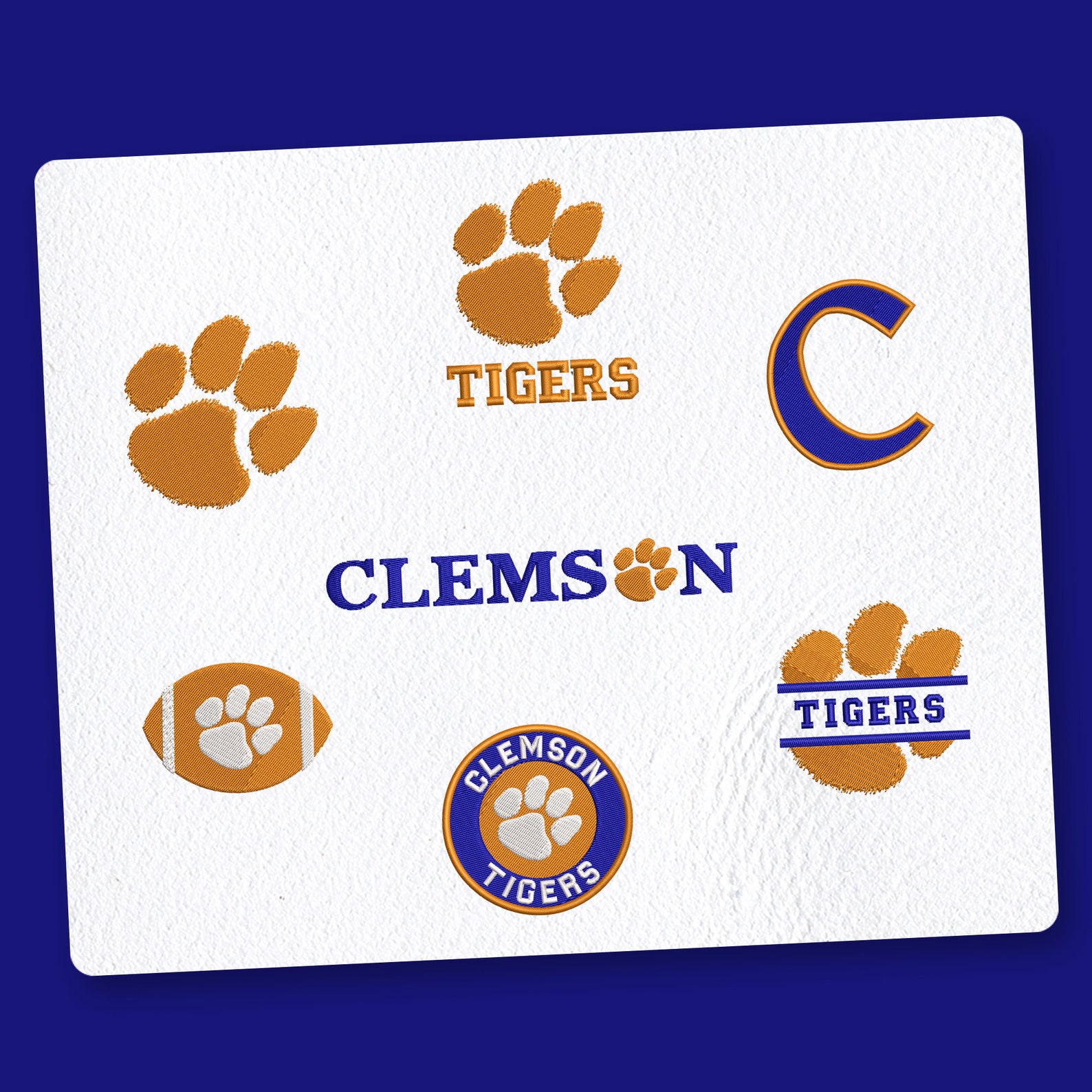 Clemson embroidery machine design resizable 7 separate  etsy Clemson embroidery machine design resizable 7 separate  etsy