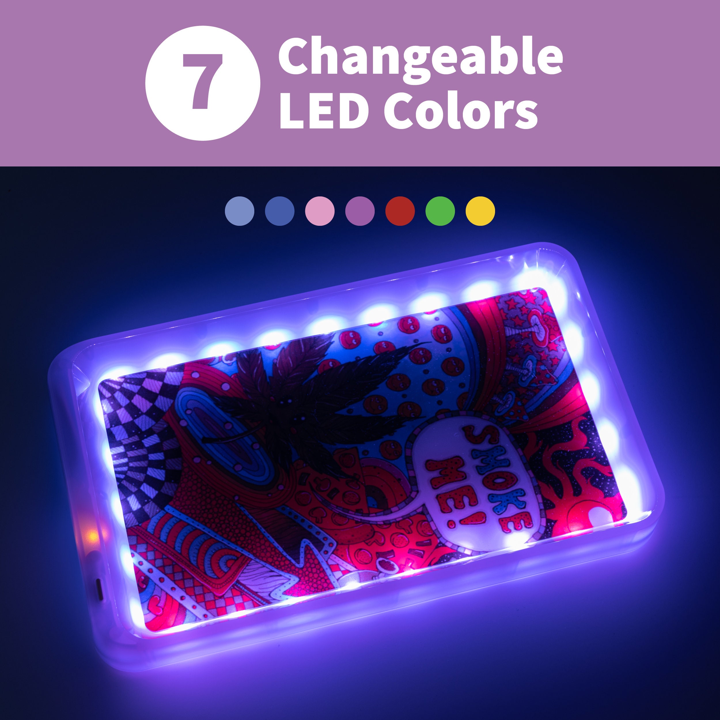 LED Light Up Tray Glow Tray Comes with Velvet Bag & Charging Etsy