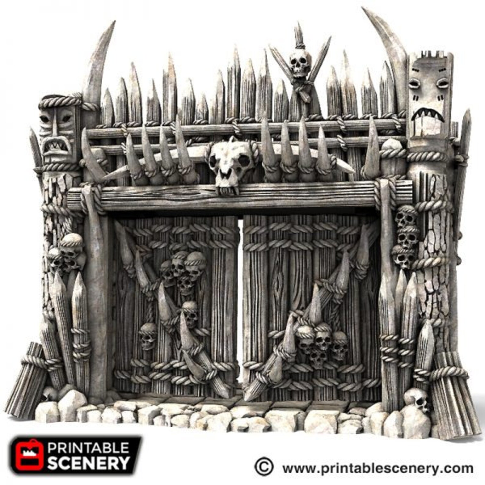 Tribal Entry Gates 15mm 28mm for D&D Terrain Dnd Pathfinder Etsy