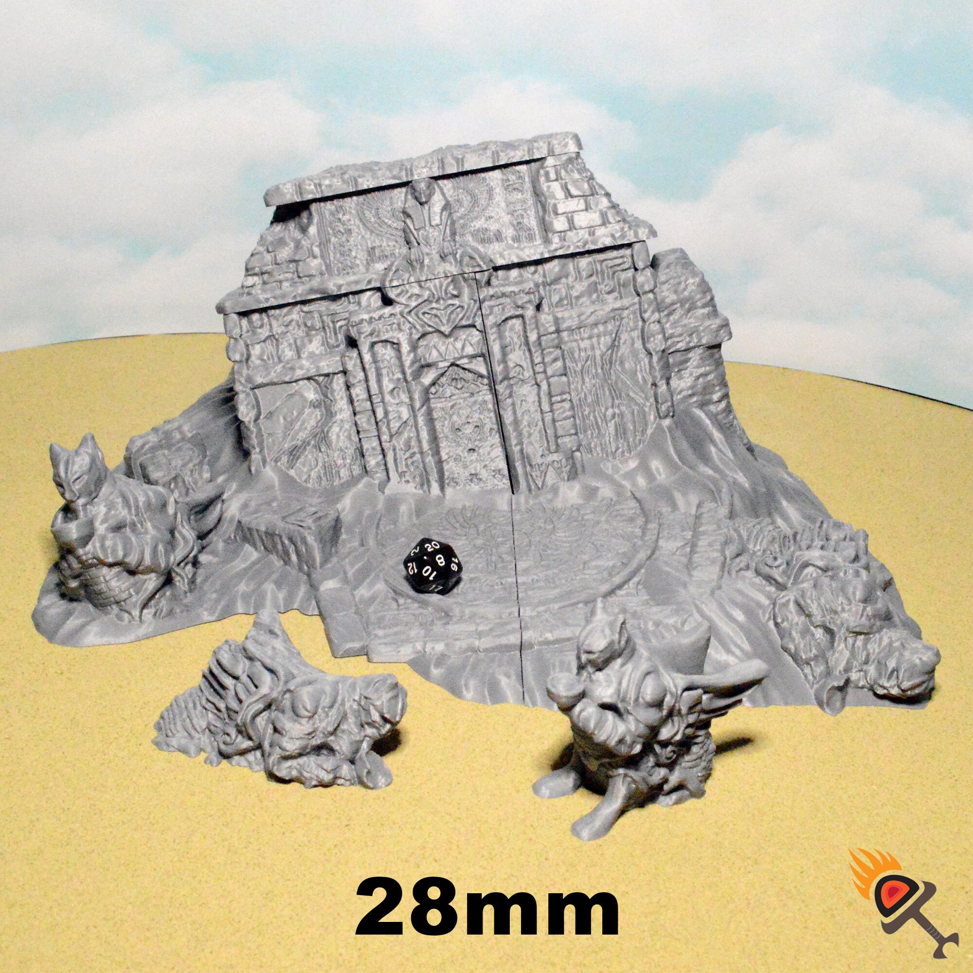 Elegant Tents 28mm 32mm for D&D Terrain, DnD Pathfinder Camp, Desert