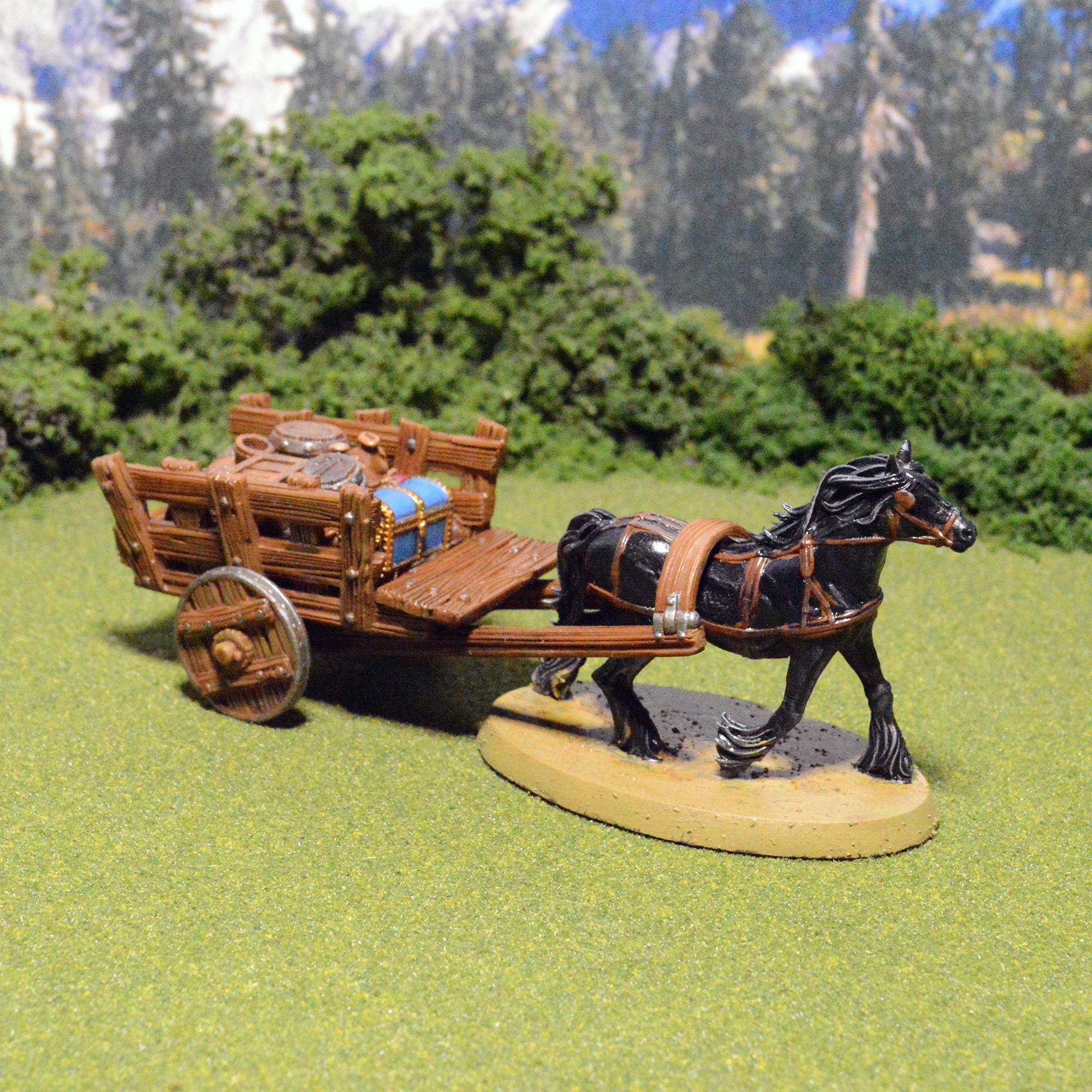 wagon-and-horse-dungeons-and-dragons-warhammer-28mm-terrain-32mm