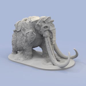 Armored Wooly Mammoth for D&D Icewind Dale, Pathfinder, Wargames 15mm-56mm
