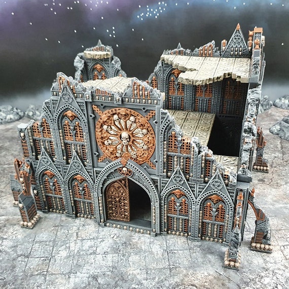 Gothic Building 28mm for Warhammer 40k Terrain, Ruined Demon Ossuary D&D  Dnd, Modular Openlock Wargame Terrain, Gift for Tabletop Gamers -   Finland