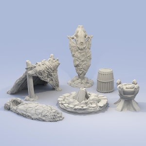 Ice Tribe Camp for D&D, Pathfinder, TTRPG 15mm-32mm