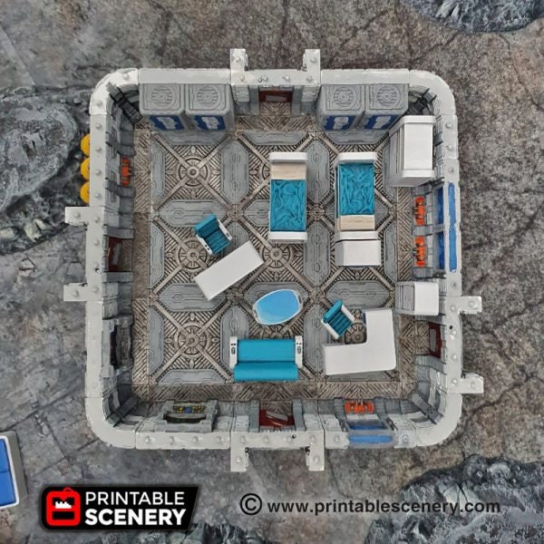 Miniature Modern Furniture 15mm 28mm for SciFi Terrain D&D Etsy