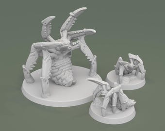 Giant Spider with Spiderlings: 3D Printed Miniature for D&D 15mmm-32mm