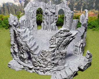 Altar Ruins for D&D Terrain, Ancient Rubble for Wargames 15mm-56mm