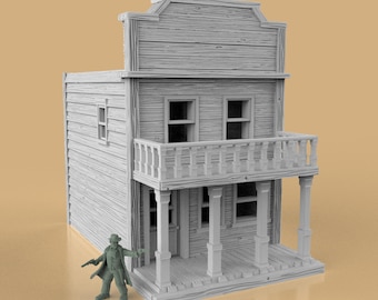 Old West House for Wild West TTRPG, Western Dioramas 15mm-35mm