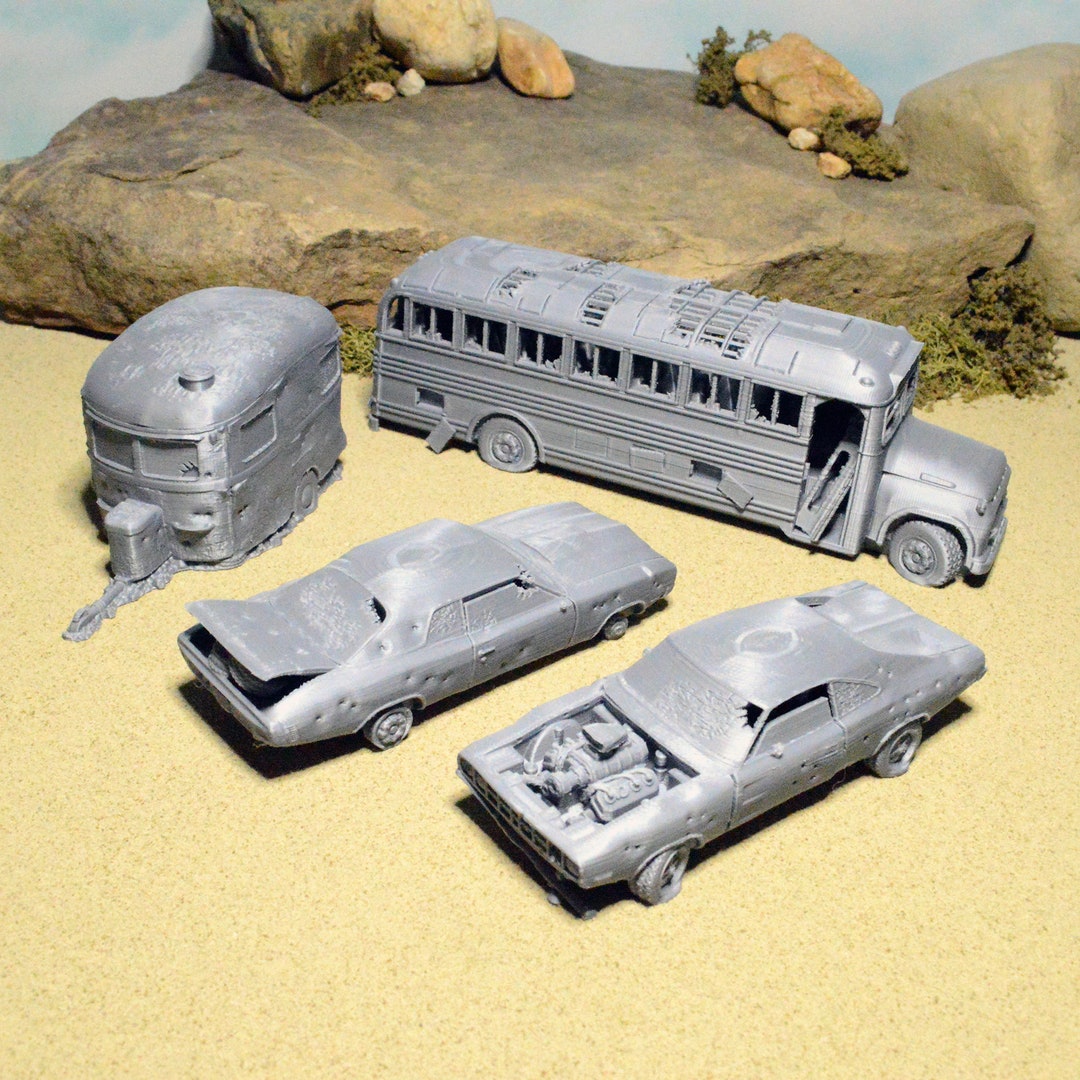 Miniature Wrecked Cars for Gaslands Terrain 15mm 20mm 28mm 32mm Abandoned Junk Cars for Fallout Wasteland Urban Post apocalyptic Skirmish Etsy