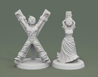 3D Printed Human Sacrifices for D&D, TTRPG Offering 15mm-32mm