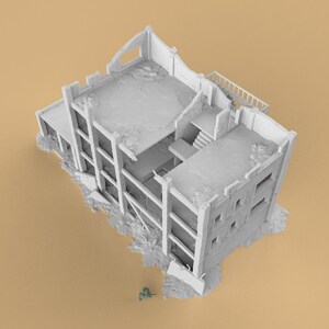 Post Apocalyptic City Office Ruins for Wargames Terrain 15mm-32mm image 5
