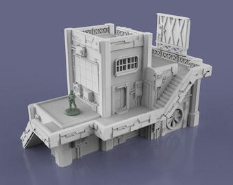 Cyberpunk Sci-Fi Storage Garage for Wargames 15mm-32mm