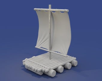 Sailor Raft for D&D, Pathfinder, TTRPG, Wargames 15mm-56mm