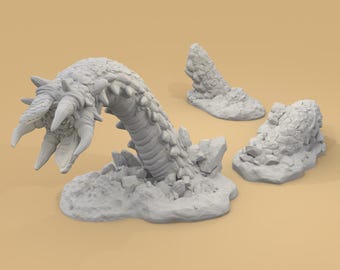 Sandworm Miniature for D&D, Pathfinder, TTRPG 15mm-56mm