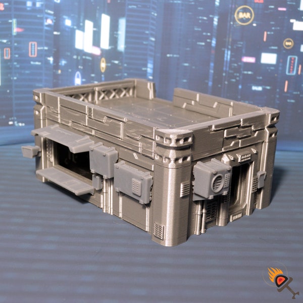 Cyberpunk Sci-Fi Building Vendor Shop 20mm 28mm 32mm, Infinity Skirmish Wargame Terrain, Star Wars Legion Merchant Hut, Dark Realms