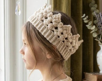 Crown Headband Crochet Pattern PDF | Baby–Adult Sizes | Matching Mommy & Me| Instant Download