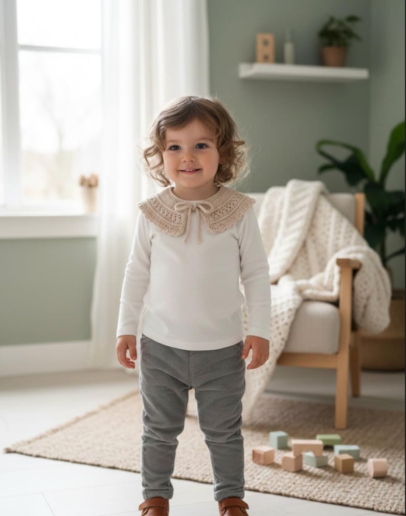 Lily Crochet Collar Pattern, Baby to Adult Sizes (PDF Pattern) image 5