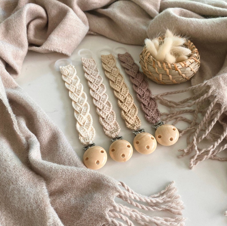 Crochet Pattern Pacifier Holder / Braided Pacifier Holder Etsy