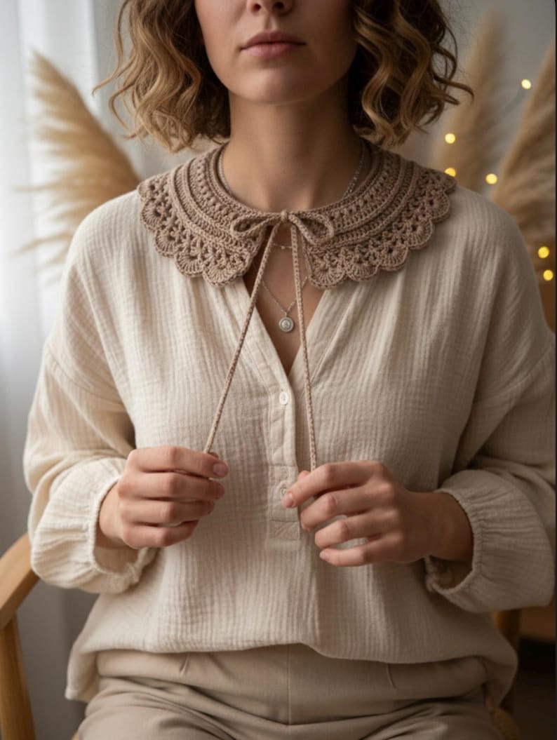 Crochet Collar Pattern: Baby to Adult, Heirloom Style (PDF Pattern) image 3